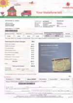 Ediable Utility Bills India Mumbai Vodafone Bill Blank Template