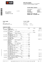 Bank Statement National Australia Bank pdf Template