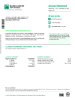 Bank Statement USA Bank Of The West Bank Statement pdf