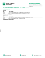 Bank Statement USA Bank Of The West Bank Statement pdf