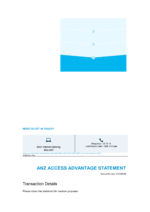 Bank Statement ANZ Bank Template Word