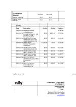 Bank Statement Ally Bank USA PDF template