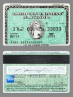 American Express Green Platinum AE Card Generator Template