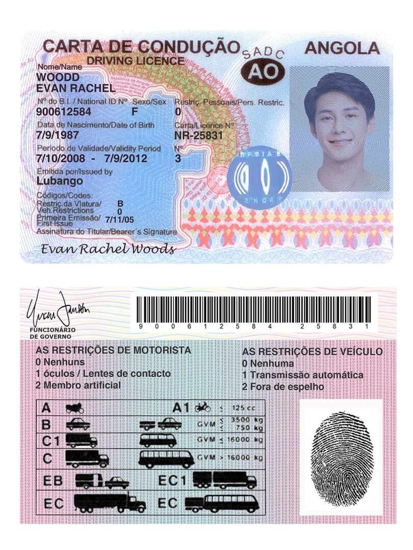 Angola Driver’s License