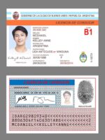 Argentina Driver's License USA Driver License Template