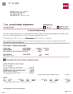 Bank Statement USA BB&T Statement word Template