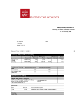 Bank Statement BECU Bank Word Template