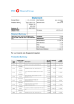 Bank Statement BMO Bank Harris word Template