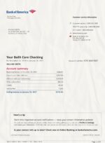 Bank Statement-Bank Of America Template pdf&word&psd V1&2&3