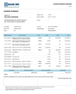 Bank Statement Indonesia Bank BRI Statement Word Template