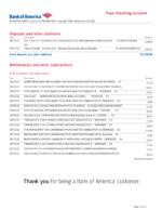 Bank Statement Korea BOA BANK Statement Template