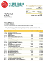 Bank Statement Taiwan CTBC Holding Statement Template