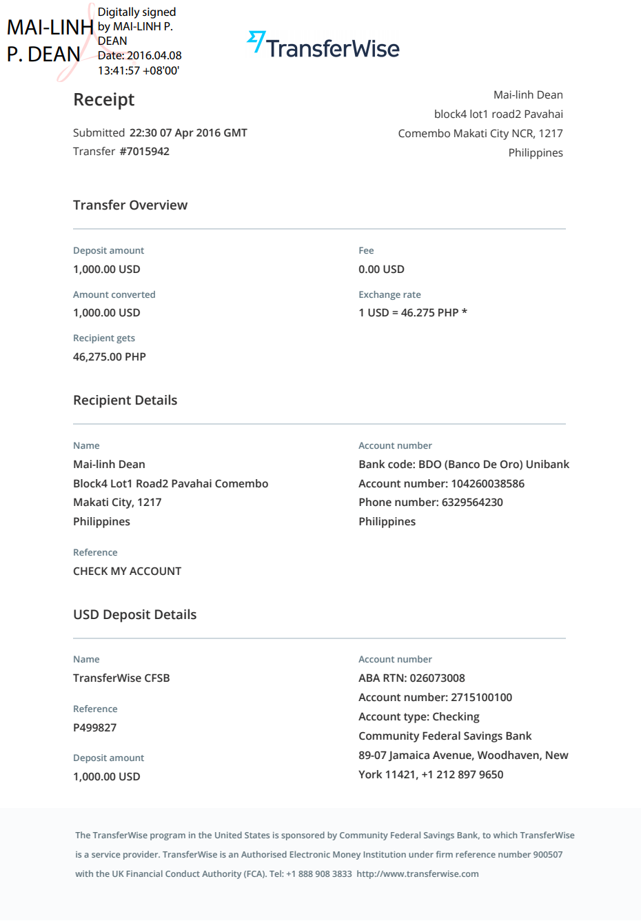 Bank Statement-Transferwise Receipt-pdf_1