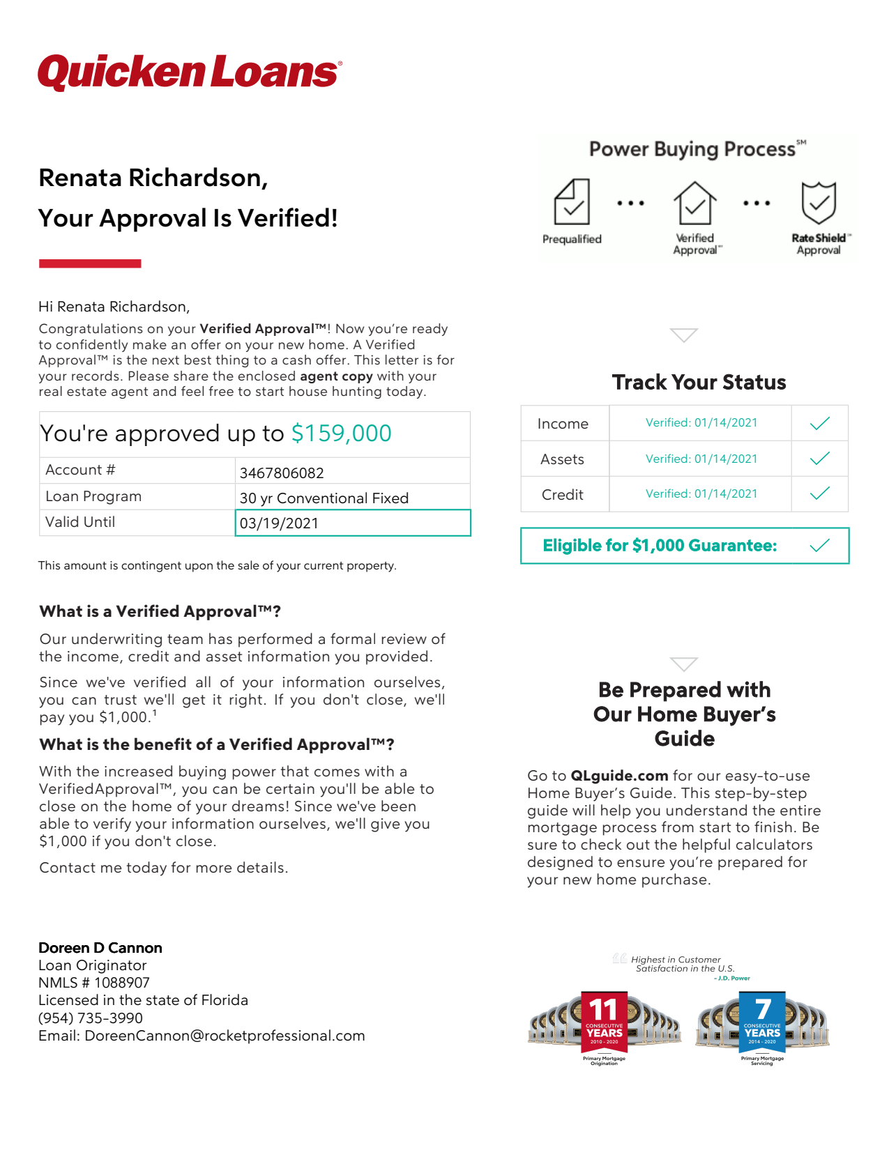 Bank Statement-USA Quicken Loans Application Approved Letter-pdf and word_1 Bank Statement USA Quicken Loans Application Approved Letter pdf&word