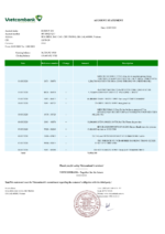 Bank Statement Vietnam Vietcombank Statement Pdf Template