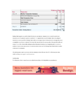 Bank Statement Bendigo Bank word Template