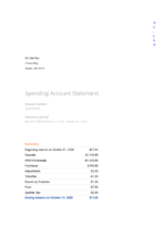 Bank Statement Chime Bank Word Template