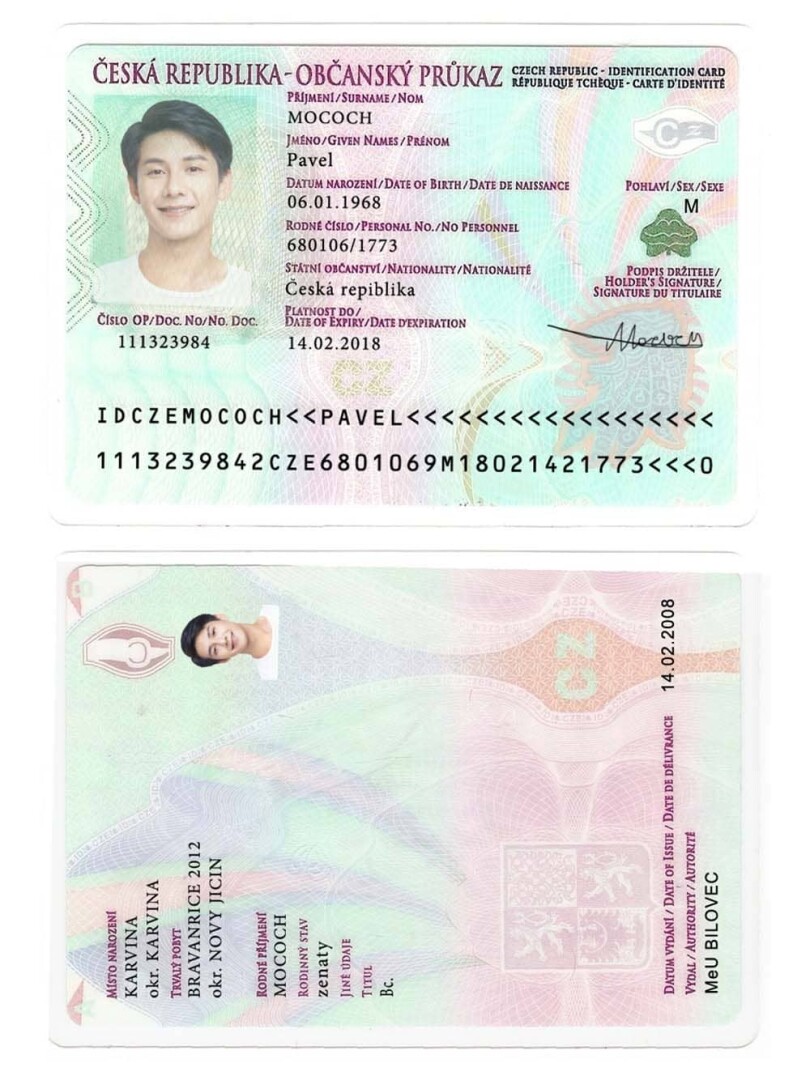 Czechia ID CARD