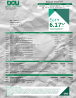 Bank Statement DCU Bank Word Template