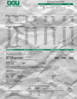 Bank Statement DCU Bank Word Template