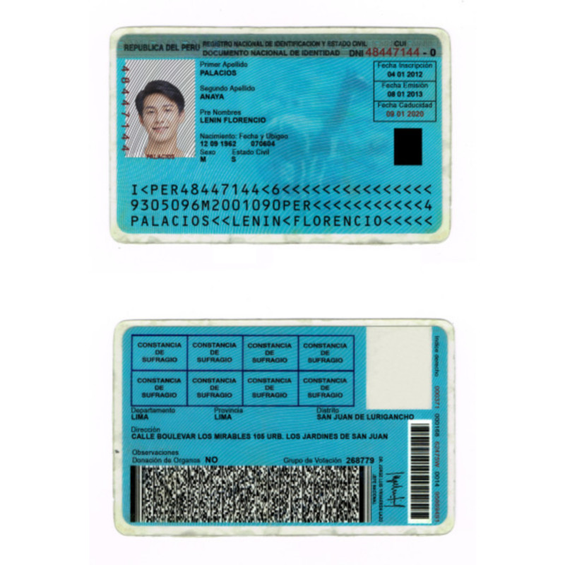 DL-Peru(质量一般) (2) (2) Peru Driver's License USA Driver License Template