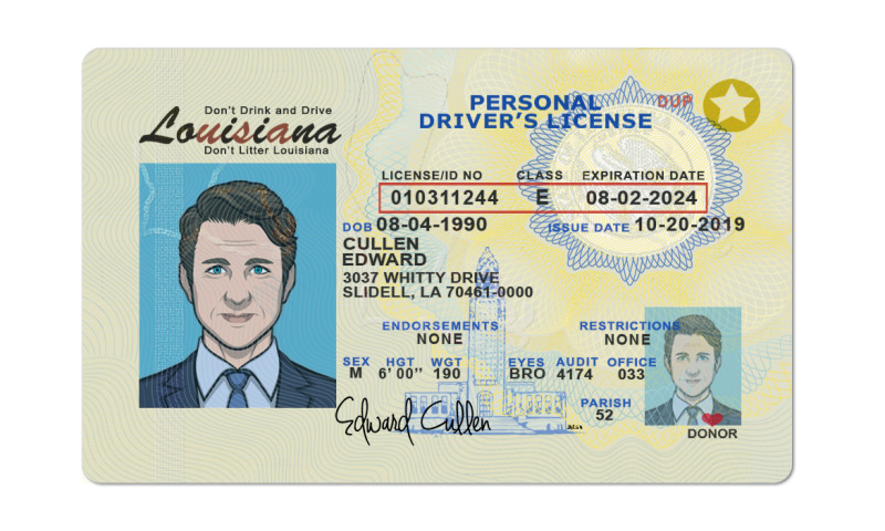 DL-US-Louisiana front & back