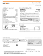 Bank Statement Discover Credit Card Statement