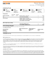 Bank Statement Discover Credit Card Statement