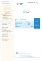 Ediable Utility Bills France EDF Bill-PSD Template V1&2&3