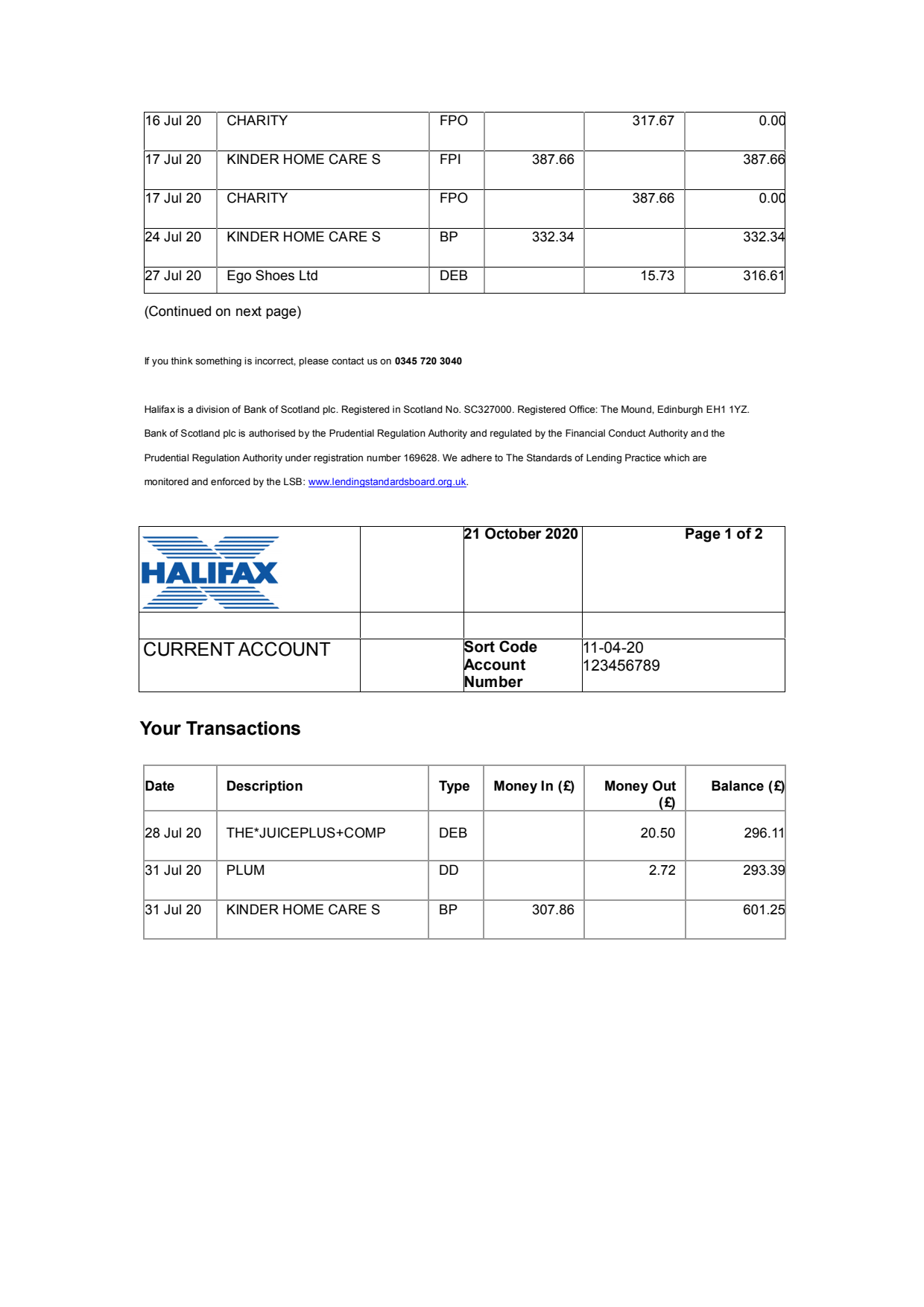 Halifax-Bank-Statement_2 Bank Statement Halifax Bank Statement word