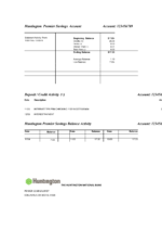 Bank Statement Huntington Bank Statement word Template