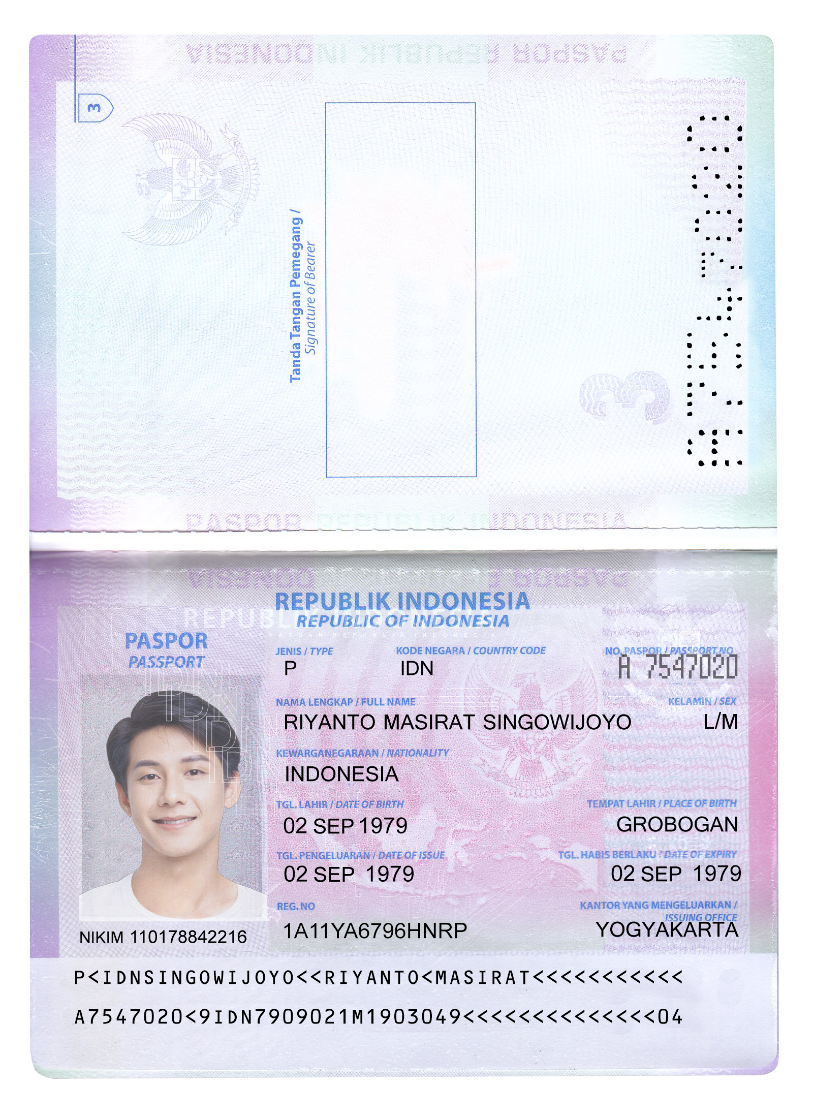 Indonesia Passport Indonesia Passport Template Photo Picture Template