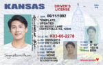 US Kansas Driver's License USA Driver License Template V1&2