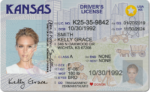 US Kansas Driver's License USA Driver License Template V1&2