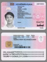 Latvia Residence Permit ID CARD Template Design ID Card Template V1&V2