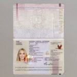 Latvia Passport Template Photo Picture Template
