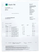Bank Statement Lloyds TSB Bank Statement