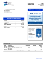 Bank Statement MCU Bank Statement word Template