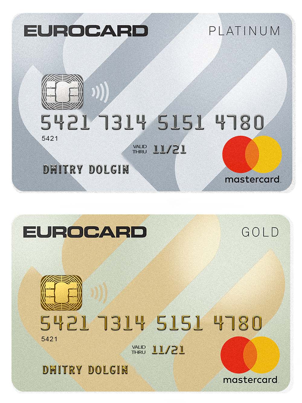 Mastercard Eurocard Platinum&Gold Card