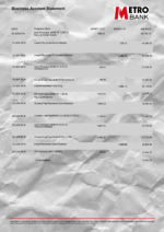 Bank Statement United Kingdom Metro Bank Statement word