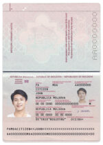 Moldova Passport Template Photo Picture Template V1&2