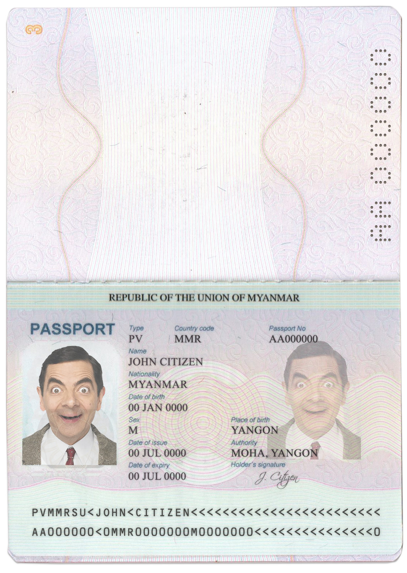 Myanmar Passport