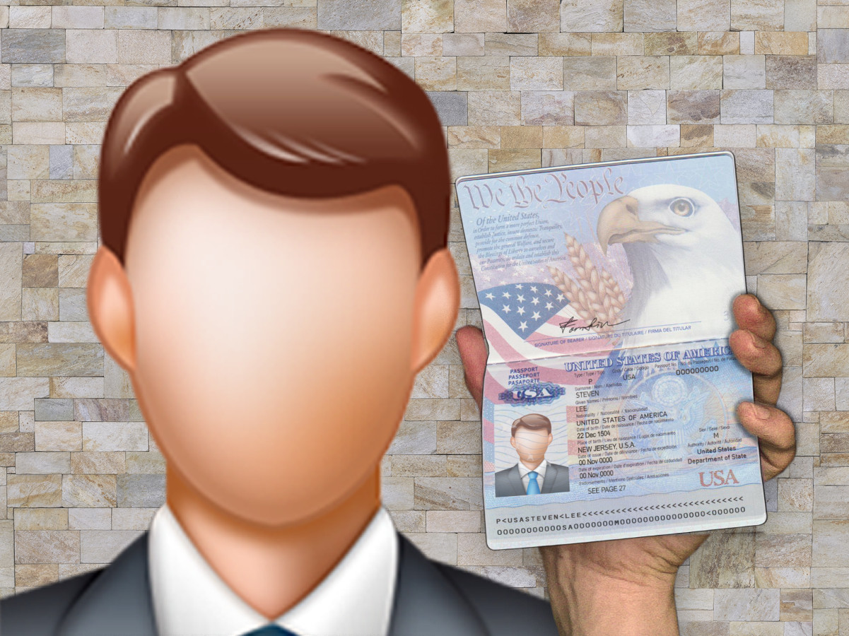 Old Man Selfie With USA Passport