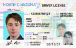 US North Carolina Driver's License Driver License Template
