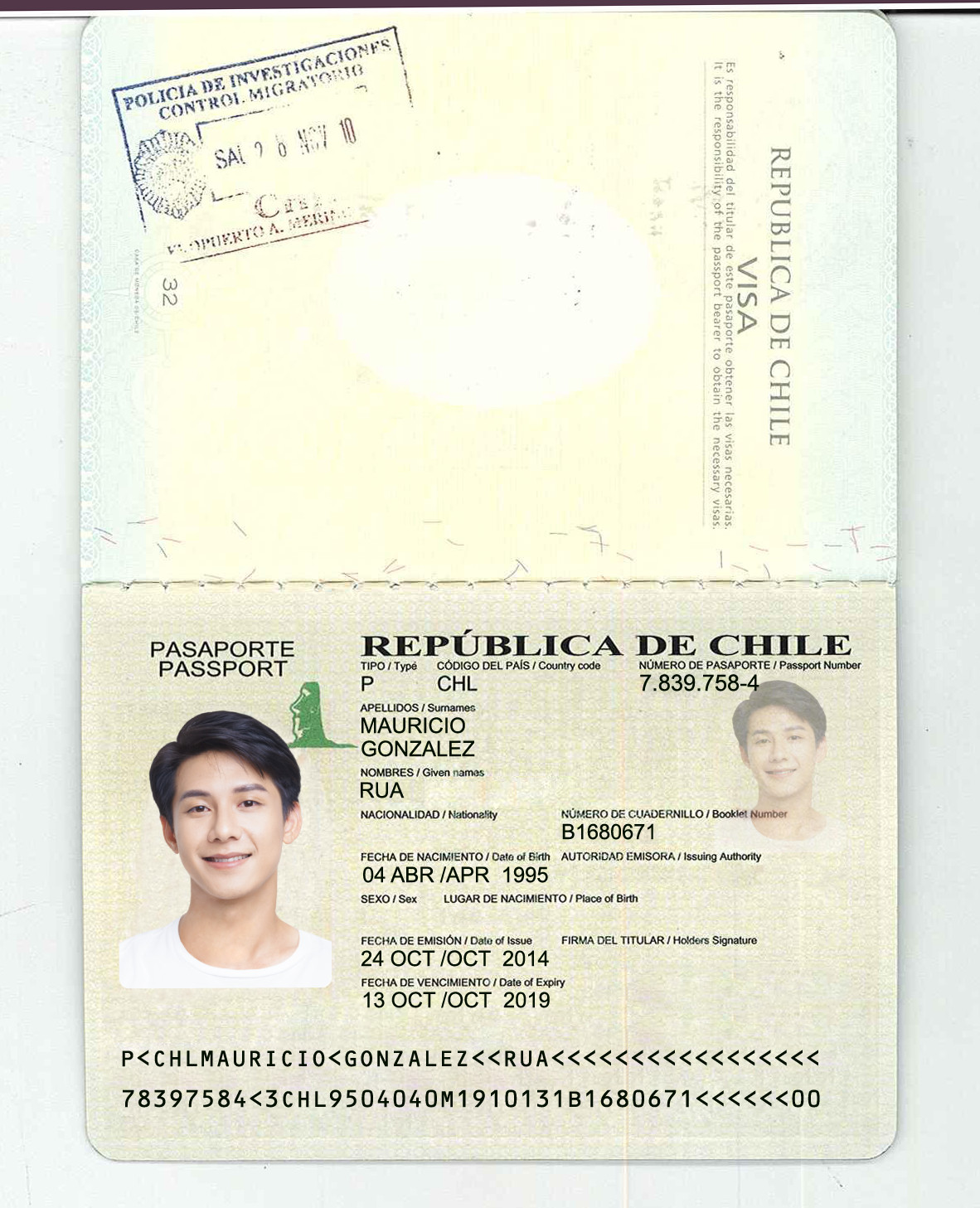 Pre-good-Passport-Chile Chile Passport Template Photo Picture Template