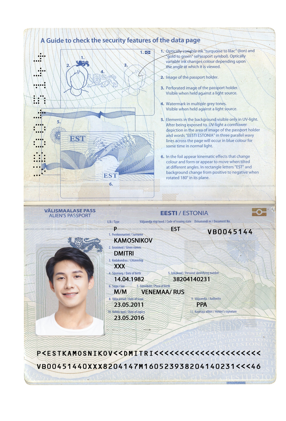 Pre-good-Passport-Estonia Estonia Passport Template Photo Picture Template