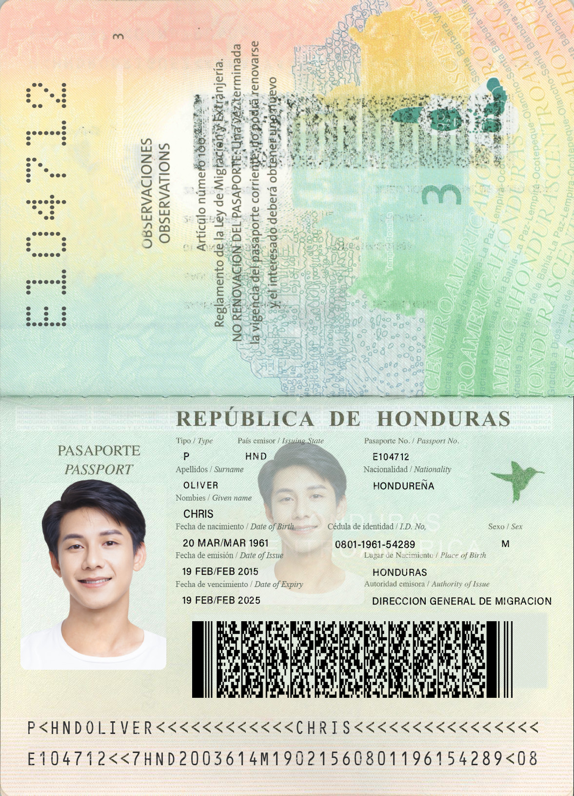 Pre-good-Passport-Honduras Honduras Passport Template Photo Picture Template