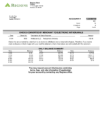 Bank Statement Regions Bank Statement word Template