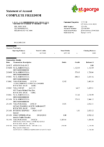 Bank Statement St George Bank Statement(Australia Proof Of Balance) word