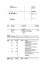 Bank Statement SunTrust Bank Statement word